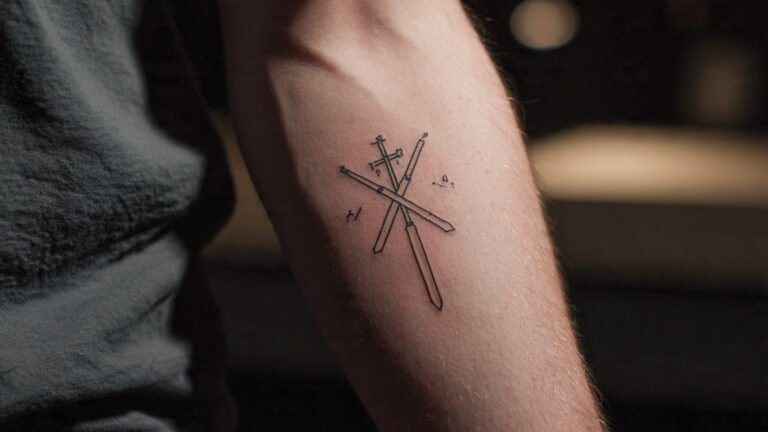Rod and Staff Psalm Symbol Tattoo