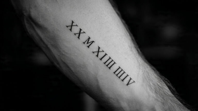 Roman Numeral Date Tattoo
