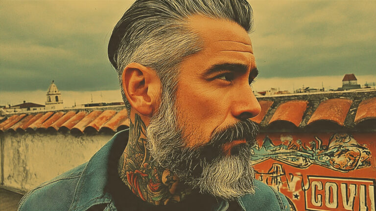 Salt and Pepper Beard and Hair Combo