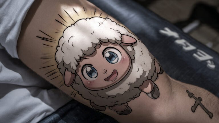 Sheep Tattoo Symbolizing Faith