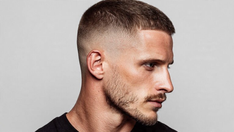 Short Buzz Cut With Skin Fade