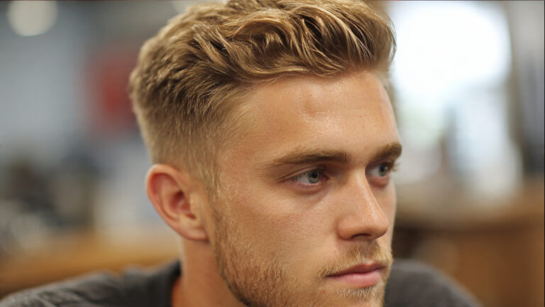 Short Comb Over with Taper Fade