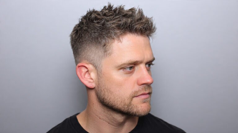 Short Spiky Feathered Cut With Mid Fade