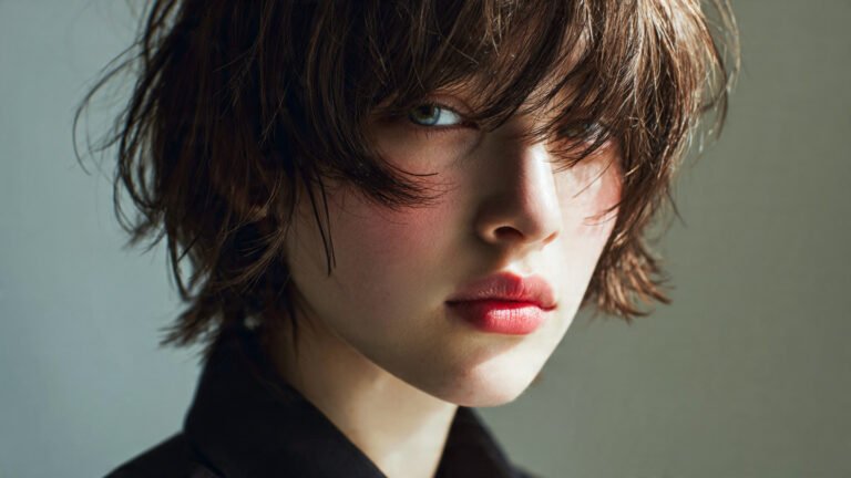Short Wolf Cut With Textured Fringe