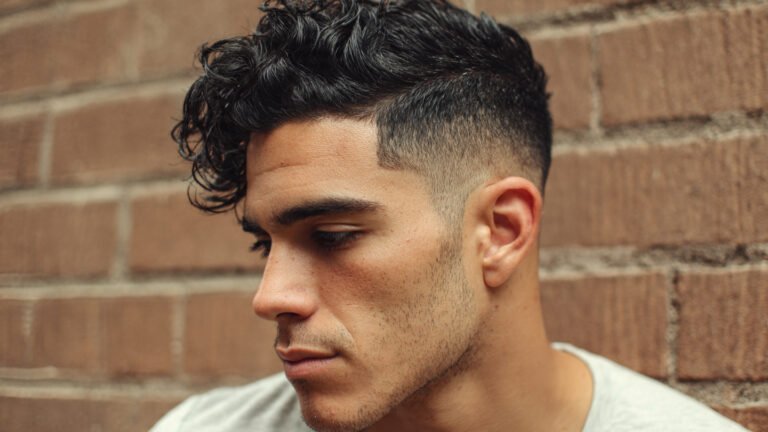 Side Part Flow With Burst Fade Edges