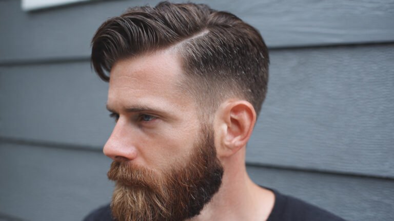 Side Part Flow With Low Taper Fade and Beard