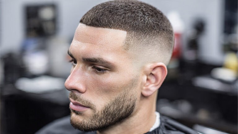 Skin Fade Buzz Cut With Sharp Line-Up
