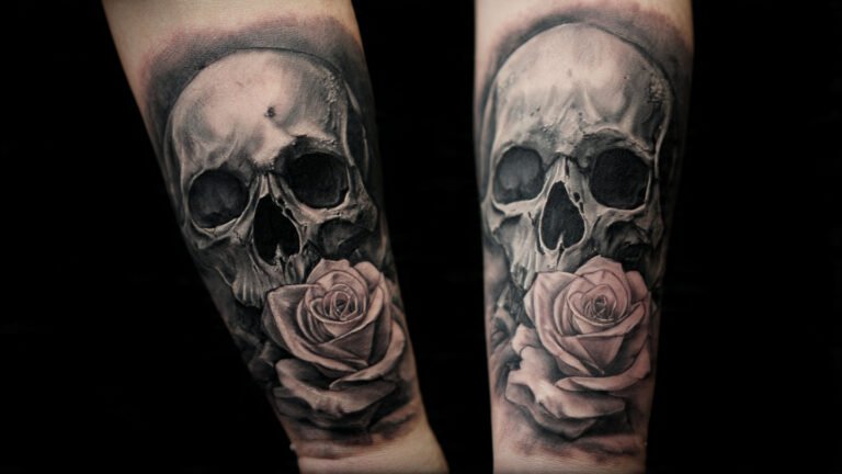 Skull and Rose Sleeve