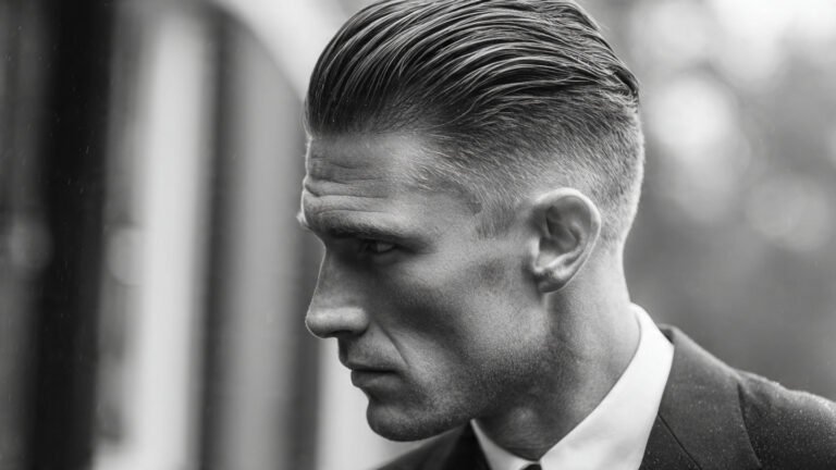 Slick Back With a Fade