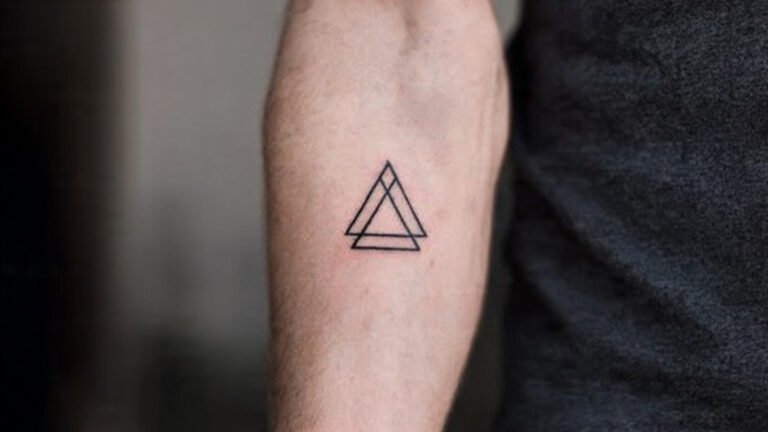Small Geometric Triangle Tattoo