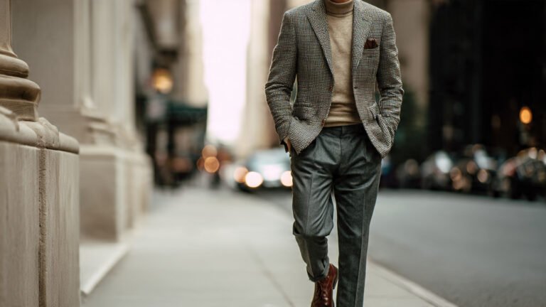 Structured Blazer With Knitwear