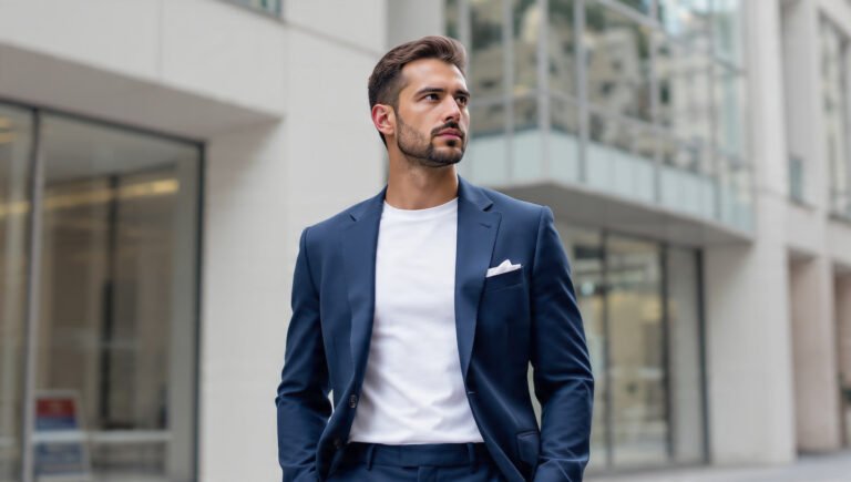 Tailored Suit with T-Shirt Base