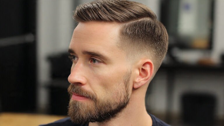 High Fade with Spiky Texture and Modern Goatee