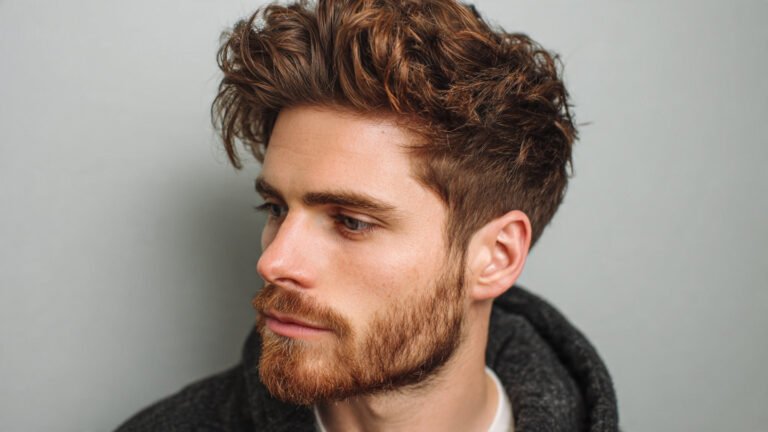 Tapered Flow Hairstyle With Designer Stubble