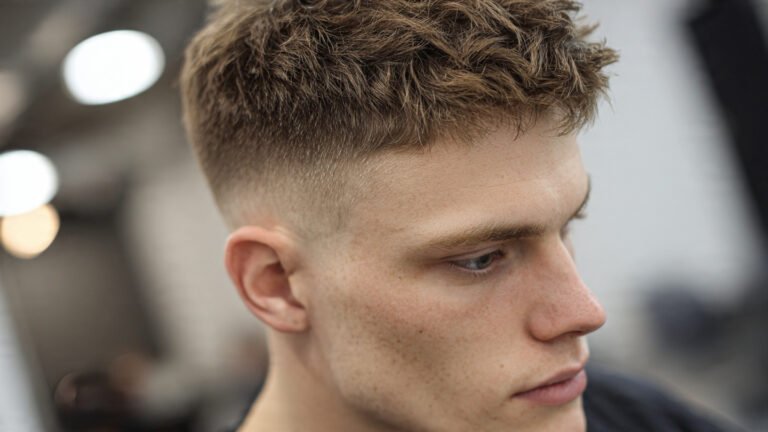 Textured Buzz Cut With Mid Fade