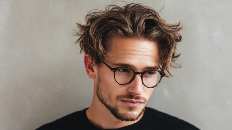 Textured Fringe With Low Taper Fade