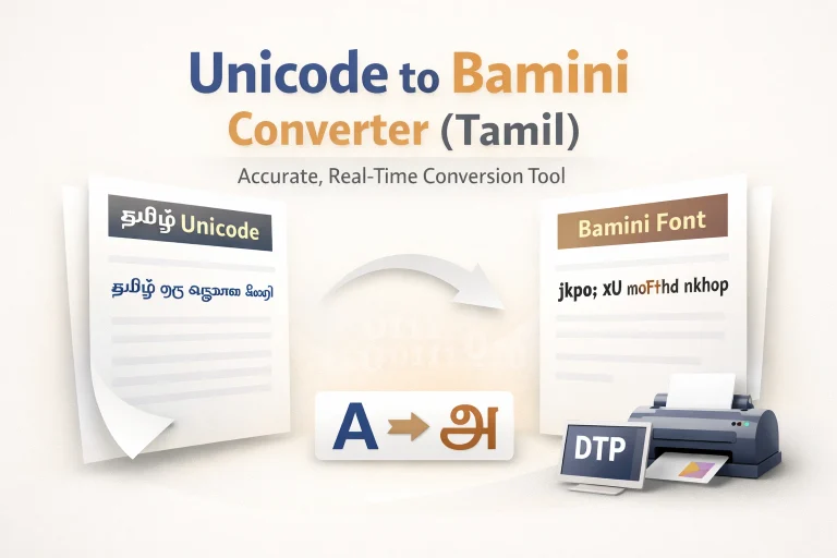 Unicode to Bamini convertor