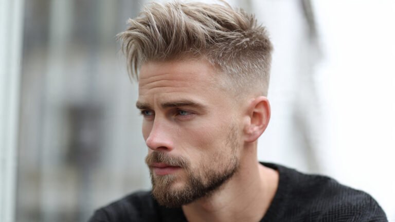 3 Inch Textured Blonde Top with High Fade