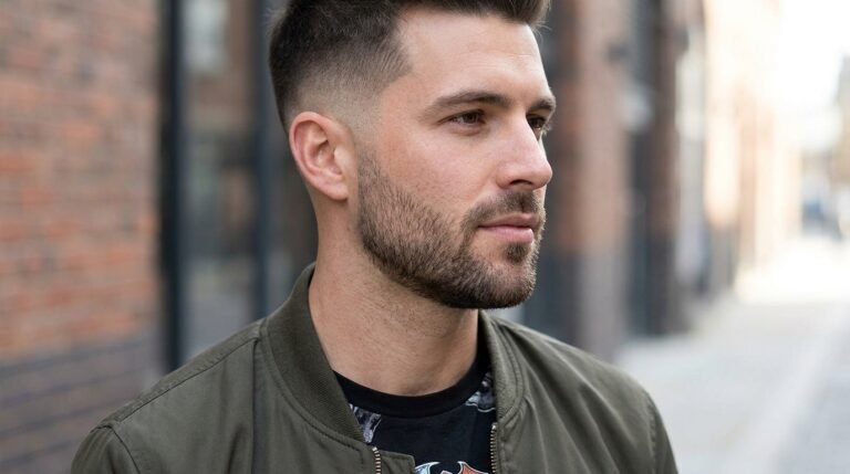 Tapered stubble fade