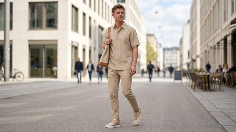  Monochrome Beige Outfit Men