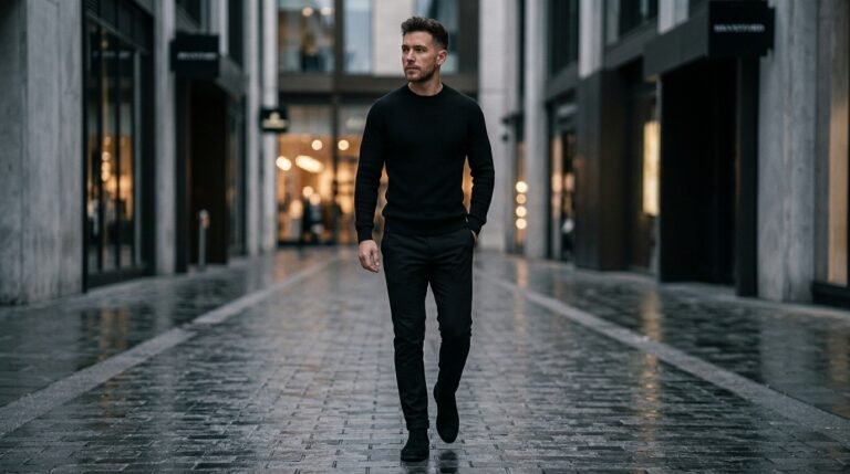 Monochrome Black Outfit Men
