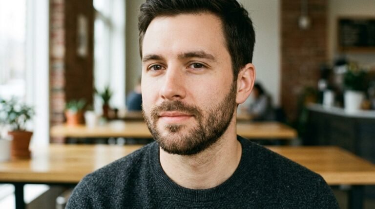  Balanced stubble beard