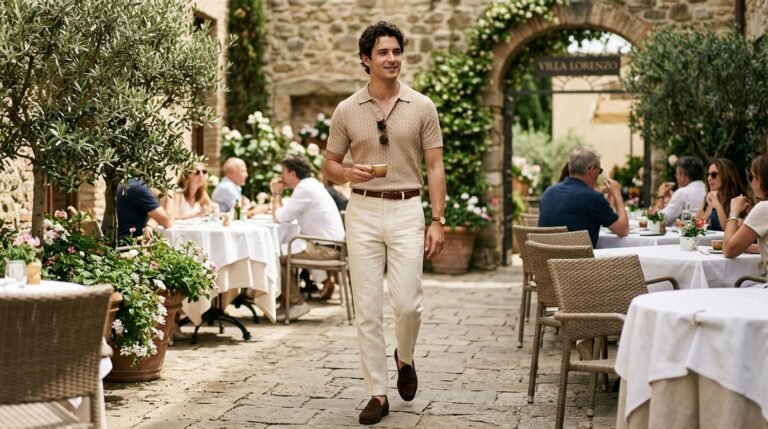 Old Money Beige Outfit Men