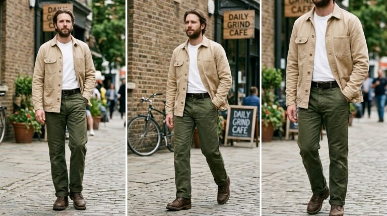 Workwear beige outfit