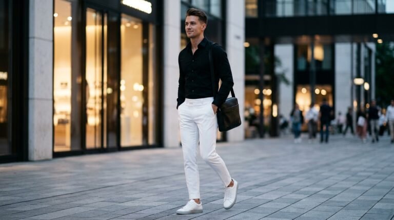 Black white editorial outfit men