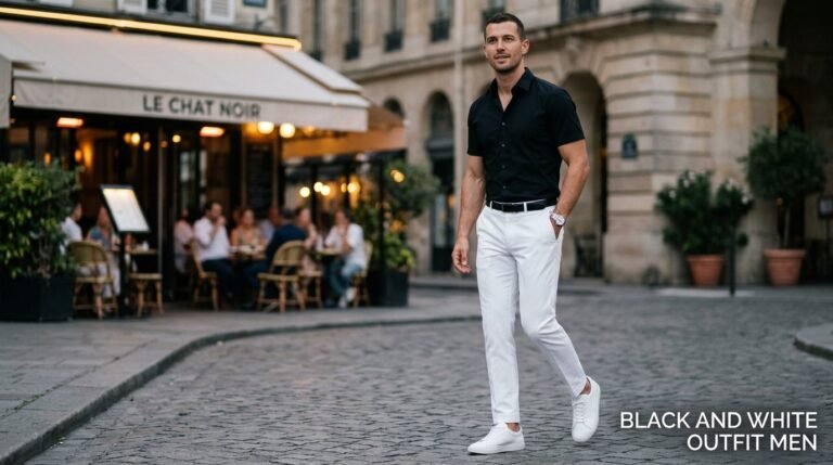 Black and White Outfit Men