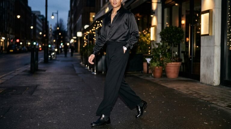 Black Satin Evening