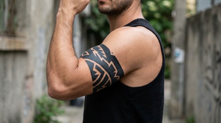 Bold tribal arm band