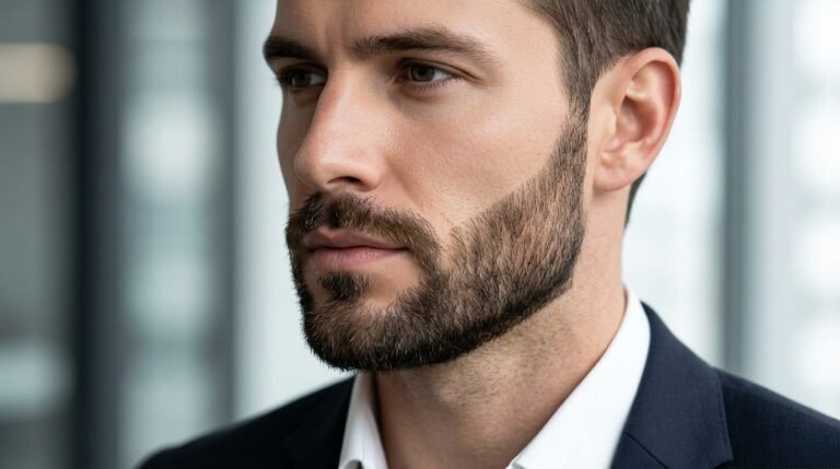 Boxed stubble beard