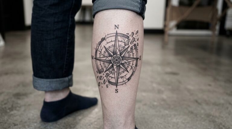 Compass Geometric Leg Piece