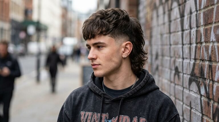 Burst Fade Mohawk Mullet