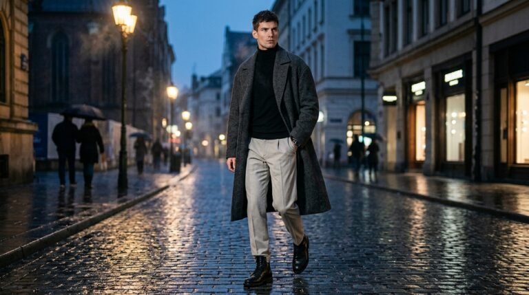 Layered winter editorial