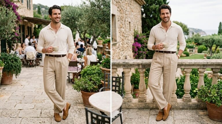 Cream Polo Beige Pants