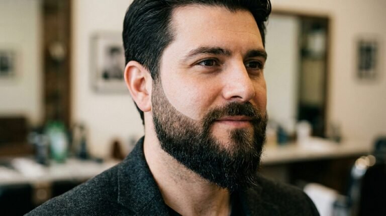 Ducktail beard lineup