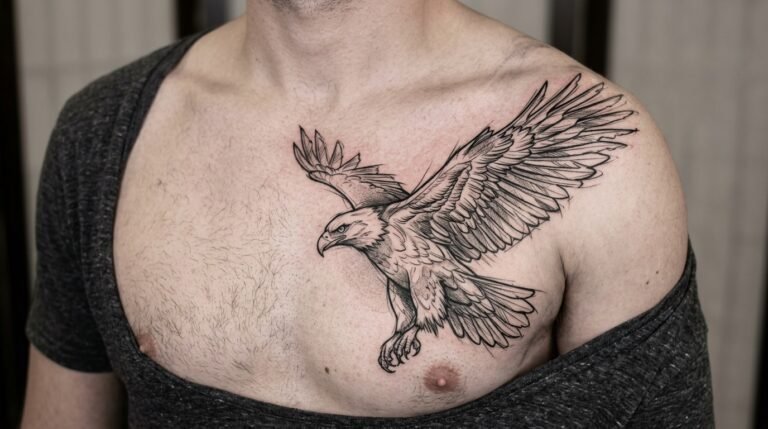 Eagle Chest Tattoo