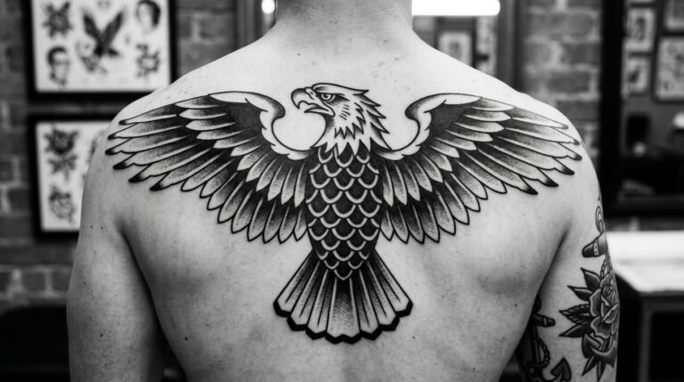 Traditional eagle sleeve