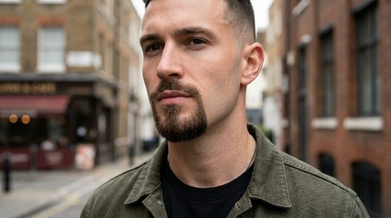  Medium beard with rounded base and natural cheek line