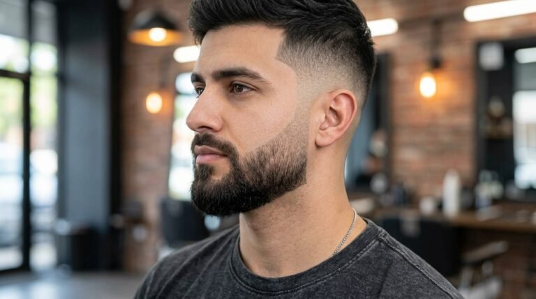 Beard fade blending into haircut seamlessly