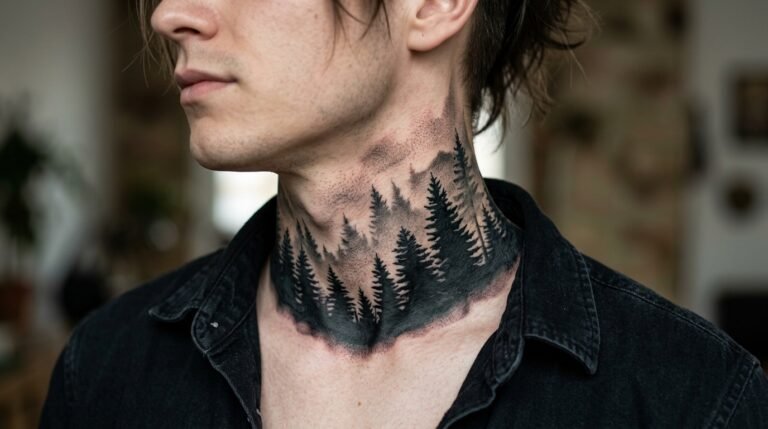 Forest silhouette sleeve