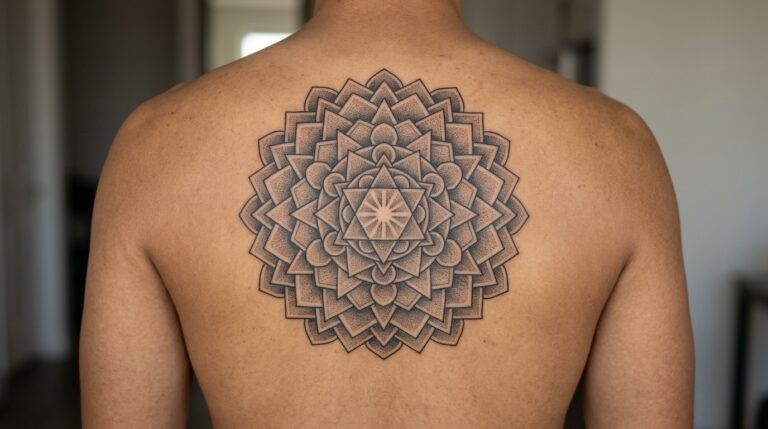 Geometric mandala back