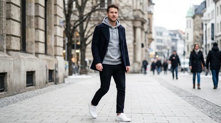 Layered Winter Outfit Men