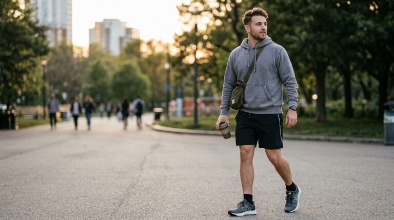 Active casual summer outfit men