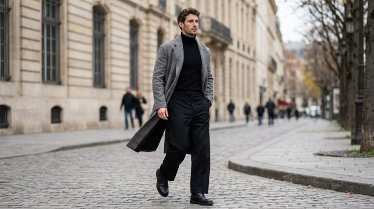 Grey Coat Black Layers