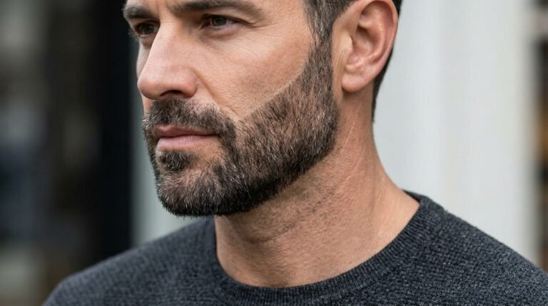  Heavy stubble beard