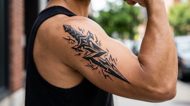 Lightning bolt tattoo