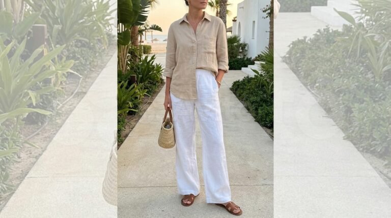 Linen White Trousers